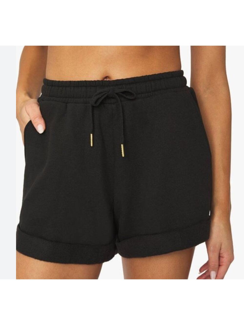 WeWoreWhat Seamless Pull On Sweat Short Womens Small Black New Athletic